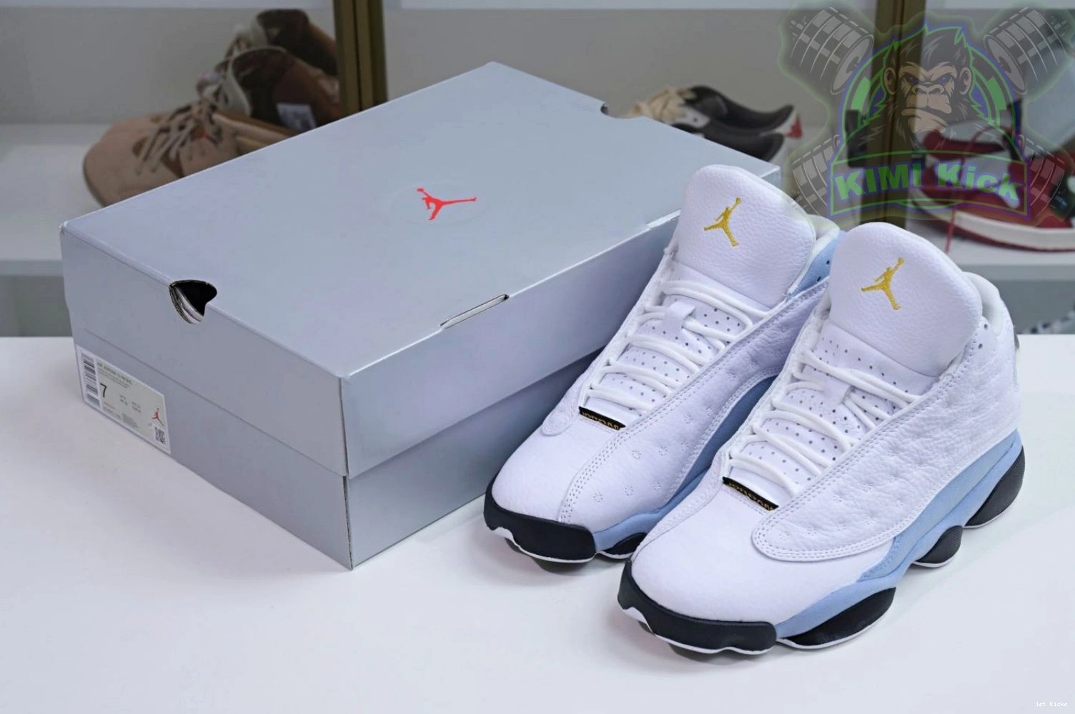 1st Kicks Shoes 13“Blue Kimikick Air TopPick Grey” 1907 Jordan 1205